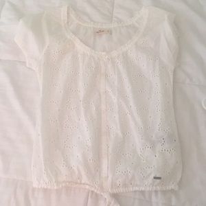 White Eyelet top